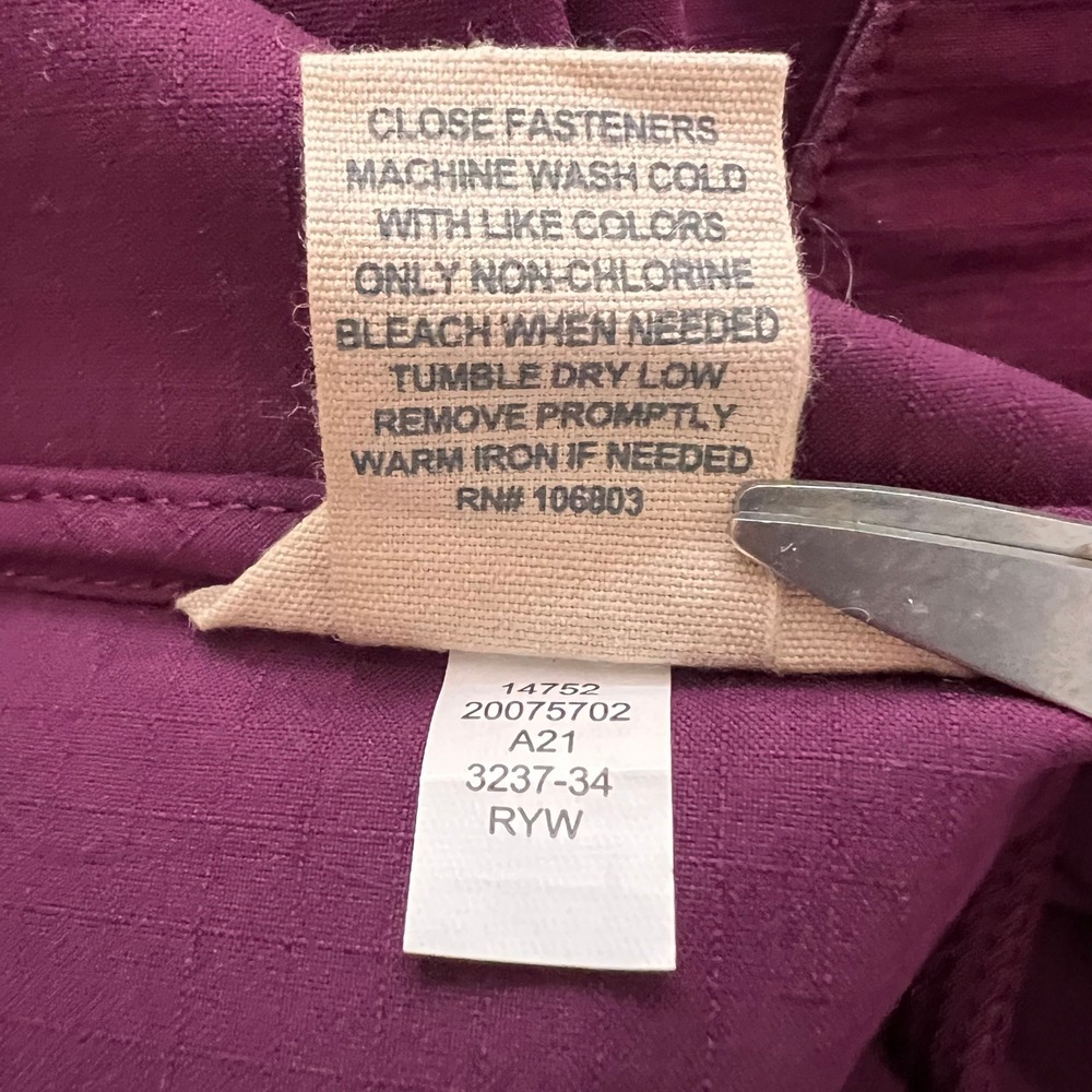 Duluth Trading Co Womens XL Purple Ripstop Utility Fishing Gardening Vest Zip Up - Picture 11 of 15